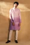 Buy_Alaya Advani_Pink Kurta And Bundi Silk Woven Geometric Set _at_Aza_Fashions