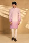 Alaya Advani_Pink Kurta And Bundi Silk Woven Geometric Set _Online