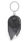 Buy_Bijoux By Priya Chandna_Black Crystal Disco Ball Tassel Bag 