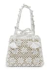 Bijoux By Priya Chandna_White Pearl Embellished Mini Handbag _Online_at_Aza_Fashions