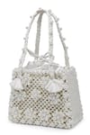 Buy_Bijoux By Priya Chandna_White Pearl Embellished Mini Handbag 