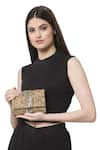 Buy_Bijoux By Priya Chandna_Gold Crystal Stone Embellished Clutch _at_Aza_Fashions