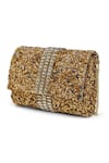 Bijoux By Priya Chandna_Gold Crystal Stone Embellished Clutch _at_Aza_Fashions