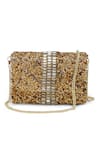 Buy_Bijoux By Priya Chandna_Gold Crystal Stone Embellished Clutch 