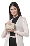 Buy_Bijoux By Priya Chandna_Gold Crystal Stone Embellished Clutch _at_Aza_Fashions