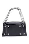 Bijoux By Priya Chandna_Black Plain Bolsa Pequena Mini Belt Bag 