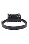 Bijoux By Priya Chandna_Black Plain Bolsa Pequena Mini Belt Bag 