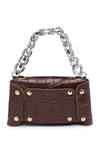 Bijoux By Priya Chandna_Brown Bolsa Pequena Textured Bag _Online