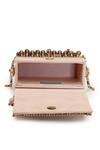 Buy_Bijoux By Priya Chandna_Gold Crystals Embroidered Mini Box Clutch 