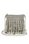 Bijoux By Priya Chandna_Silver Crystals Pearl Drop Embellished Nano Pouch Bag _Online_at_Aza_Fashions