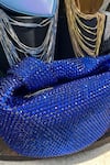 House of Bling_Blue Rhinestone Ambre Work Bag _Online_at_Aza_Fashions