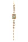 Shop_Hrisha Jewels_Multi Color Kundan Polki Embellished Bracelet _at_Aza_Fashions