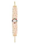 Shop_Hrisha Jewels_Multi Color Kundan Polki Monalisa Stone Embellished Bracelet _at_Aza_Fashions