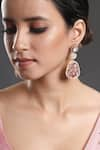 Buy_Hrisha Jewels_Gold Plated Zirconia Embellished Dangler Earrings _Online_at_Aza_Fashions