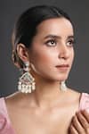 Buy_Hrisha Jewels_Multi Color Zirconia Kundan Polki Embellished Dangler Earrings _at_Aza_Fashions