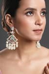 Buy_Hrisha Jewels_Multi Color Zirconia Kundan Polki Embellished Dangler Earrings _Online_at_Aza_Fashions