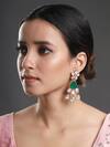 Buy_Hrisha Jewels_Gold Plated Synthetic Moissanite Kundan Polki Embellished Dangler Earrings _at_Aza_Fashions