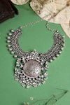 Buy_Mero Jewellery_Pink Ambrosia Kundan And Stone Embellished Fusion Necklace _at_Aza_Fashions