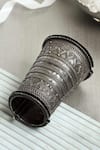 Buy_Mero Jewellery_Silver Plated Carved Vintage Tribal Cuff _at_Aza_Fashions