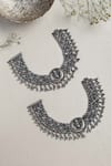 Buy_Mero Jewellery_Silver Plated Stone Chand Carved Anklet - Set Of 2 _at_Aza_Fashions