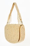 Tasna_White Crystal Bead Embellished Bag _at_Aza_Fashions