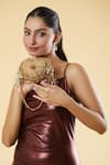 Buy_Tasna_Gold Cutdana Heart Shaped Clutch _at_Aza_Fashions