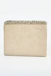 Tasna_Beige Diamond Crystal Embellished Clutch _Online_at_Aza_Fashions