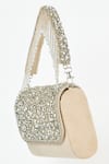 Shop_Tasna_Beige Diamond Crystal Embellished Clutch _Online_at_Aza_Fashions