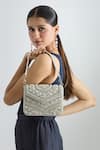 Buy_Tasna_White Diamond Embellished Clutch _at_Aza_Fashions