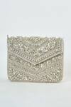 Shop_Tasna_White Diamond Embellished Clutch _at_Aza_Fashions