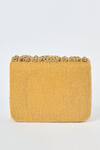 Tasna_Gold Diamond Studded Clutch_Online_at_Aza_Fashions