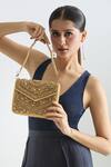 Buy_Tasna_Gold Diamond Studded Clutch