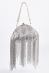 Shop_Tasna_Silver Cutdana Embellished Potli Bag _at_Aza_Fashions