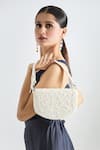 Buy_Tasna_Gold Pearl Embellished Clutch _at_Aza_Fashions