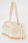 Buy_Tasna_White Pearl Octagonal Shaped Bag _Online_at_Aza_Fashions