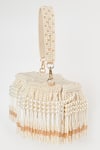 Shop_Tasna_White Pearl Octagonal Shaped Bag _Online_at_Aza_Fashions