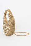 Shop_Tasna_Gold Cutdana Glimmering Crescent Handbag _Online_at_Aza_Fashions