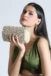 Shop_Tasna_Rose Gold Cutdana Glitzy Embroidered Clutch _Online_at_Aza_Fashions