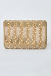 Shop_Tasna_Gold Pearls Lustrous And Cutdana Embellished Sling Bag _at_Aza_Fashions