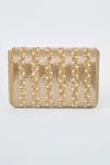 Tasna_Gold Pearls Lustrous And Cutdana Embellished Sling Bag _Online_at_Aza_Fashions