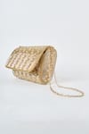 Buy_Tasna_Gold Pearls Lustrous And Cutdana Embellished Sling Bag _Online_at_Aza_Fashions