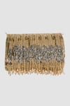 Shop_Tasna_Gold Cutdana Brazen Crystal And Embellished Sling Bag _at_Aza_Fashions