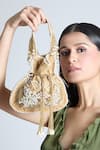 Buy_Tasna_Gold Pearls Ambrosia Glory Embroidered Potli Bag _at_Aza_Fashions