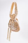 Tasna_Gold Pearls Ambrosia Glory Embroidered Potli Bag _Online_at_Aza_Fashions