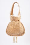 Buy_Tasna_Gold Pearls Ambrosia Glory Embroidered Potli Bag _Online_at_Aza_Fashions