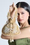 Shop_Tasna_Gold Pearls Ambrosia Glory Embroidered Potli Bag _Online_at_Aza_Fashions