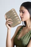 Buy_Tasna_Gold Cutdana Eden And Pearl Embellished Sling Bag _at_Aza_Fashions