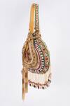 Buy_Tasna_Multi Color Cutdana Royal Heritage Embroidered Potli Bag _Online_at_Aza_Fashions