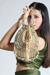 Tasna_Multi Color Cutdana Royal Heritage Embroidered Potli Bag _at_Aza_Fashions