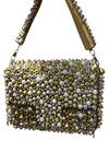 Buy_Tasna_Gold Pearl Embellished Clutch _at_Aza_Fashions